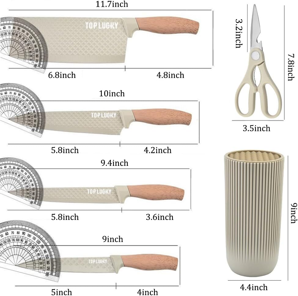 Juego de Cuchillos de Cocina de Acero Inoxidable X6 Piezas con Porta Cuchillos | Precisión Profesional y Estilo Moderno